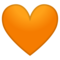 Orange Heart emoji on Google